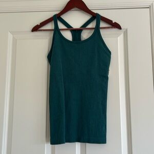 Green lululemon ebb to street tank